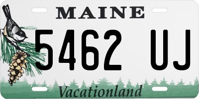 ME license plate 5462UJ