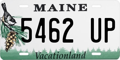 ME license plate 5462UP