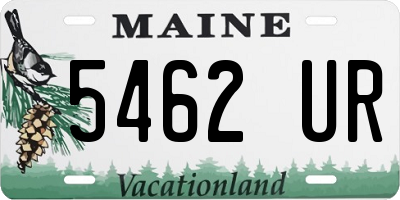 ME license plate 5462UR