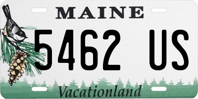 ME license plate 5462US