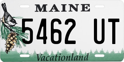 ME license plate 5462UT