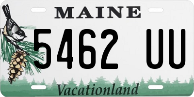 ME license plate 5462UU