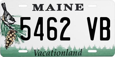 ME license plate 5462VB