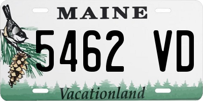 ME license plate 5462VD