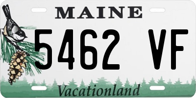 ME license plate 5462VF