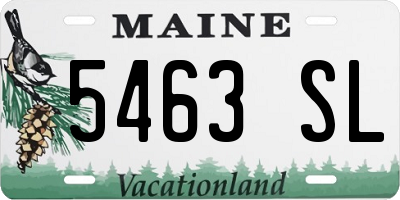 ME license plate 5463SL