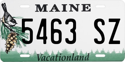 ME license plate 5463SZ