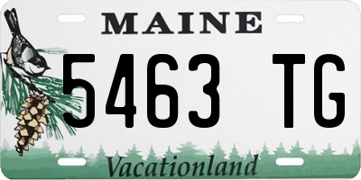 ME license plate 5463TG