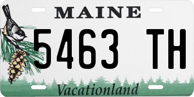 ME license plate 5463TH