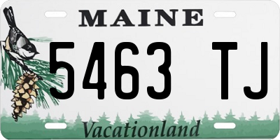 ME license plate 5463TJ