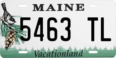 ME license plate 5463TL
