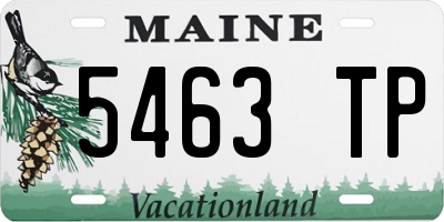 ME license plate 5463TP