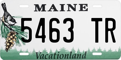ME license plate 5463TR