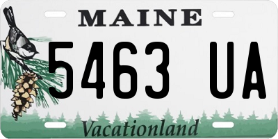 ME license plate 5463UA