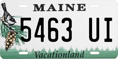ME license plate 5463UI