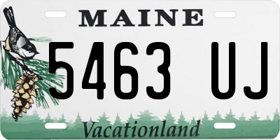 ME license plate 5463UJ