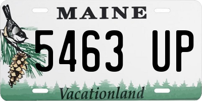 ME license plate 5463UP