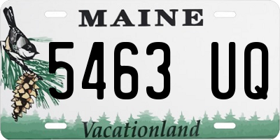 ME license plate 5463UQ