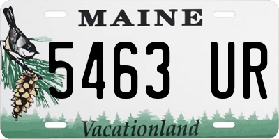 ME license plate 5463UR