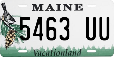 ME license plate 5463UU