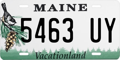 ME license plate 5463UY