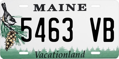 ME license plate 5463VB