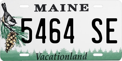 ME license plate 5464SE