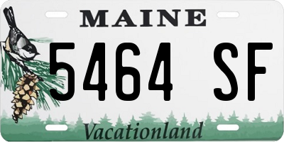 ME license plate 5464SF
