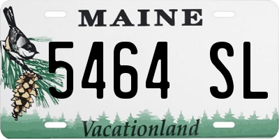 ME license plate 5464SL