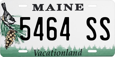 ME license plate 5464SS