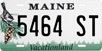 ME license plate 5464ST