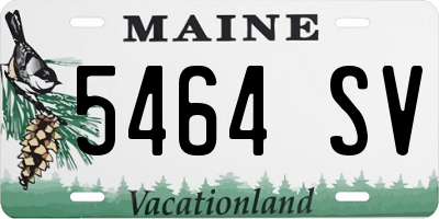 ME license plate 5464SV