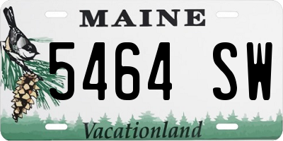 ME license plate 5464SW