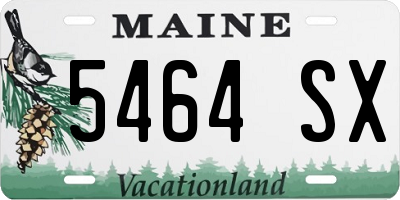ME license plate 5464SX