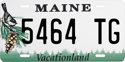 ME license plate 5464TG