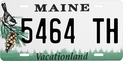 ME license plate 5464TH