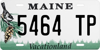 ME license plate 5464TP