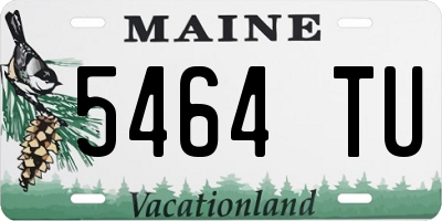 ME license plate 5464TU