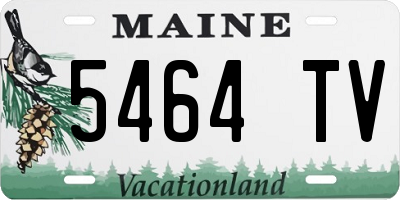 ME license plate 5464TV