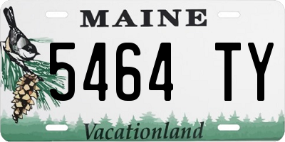 ME license plate 5464TY