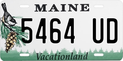 ME license plate 5464UD