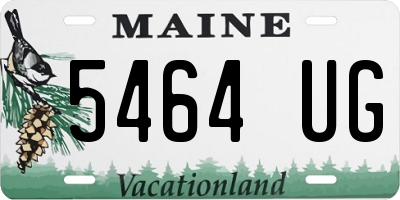 ME license plate 5464UG