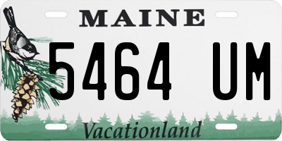 ME license plate 5464UM