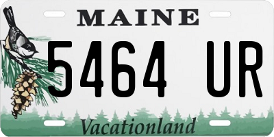 ME license plate 5464UR