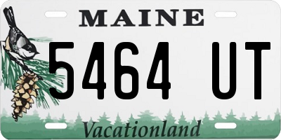ME license plate 5464UT
