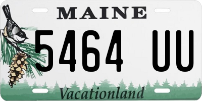 ME license plate 5464UU