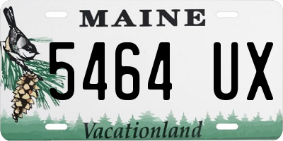 ME license plate 5464UX