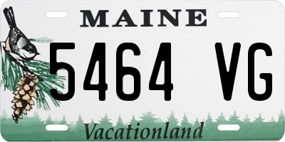 ME license plate 5464VG