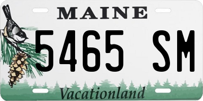 ME license plate 5465SM