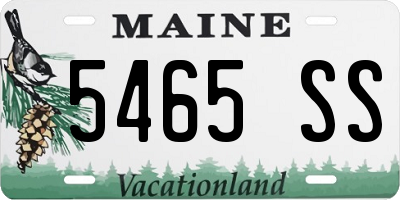 ME license plate 5465SS